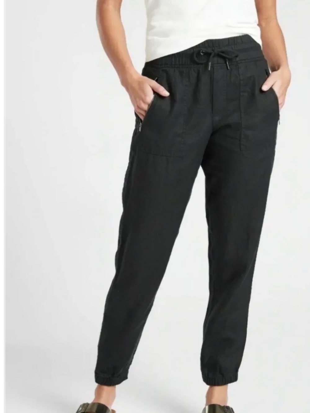 Athleta Cabo Linen Jogger Pants